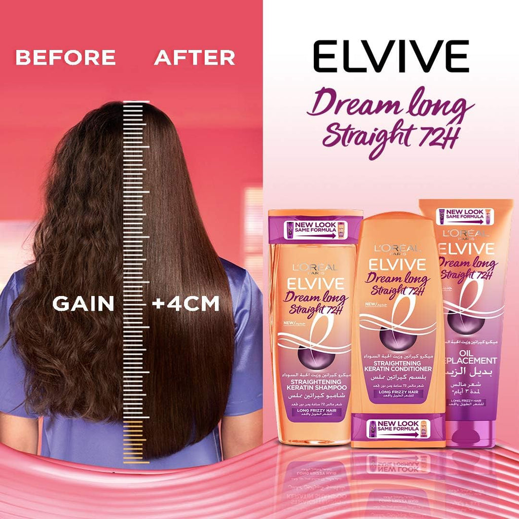 Elvive Dream Long Straight - Stranightening Keratin Shampoo - 600ml