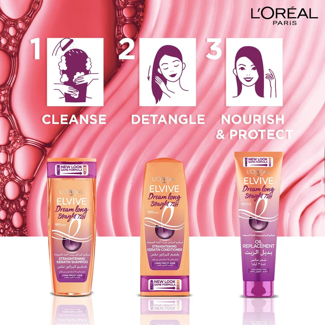 Elvive Dream Long Straight - Stranightening Keratin Shampoo - 600ml