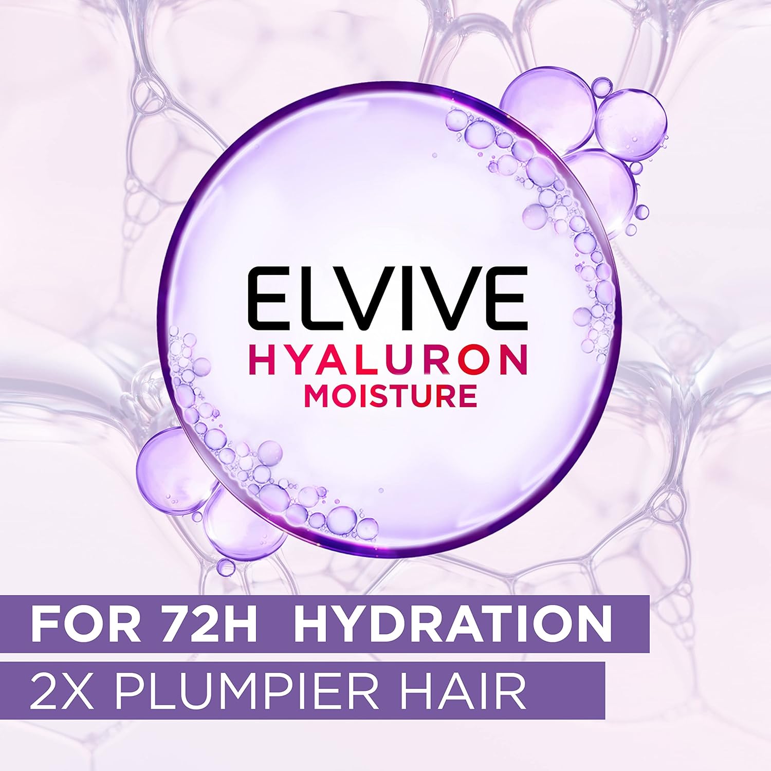 Elvive Hyaluron Moisture 72H Moisture Filling Shampoo with Hyaluronic Acid - 600ml